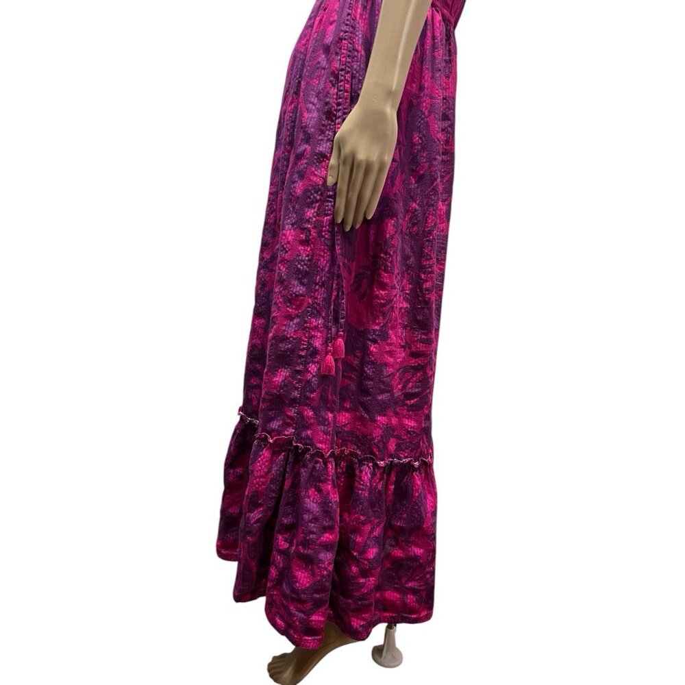 Anthropologie Saturday Sunday Yasmine Maxi Dress fuschia Size Small Cotton - Picture 7 of 11